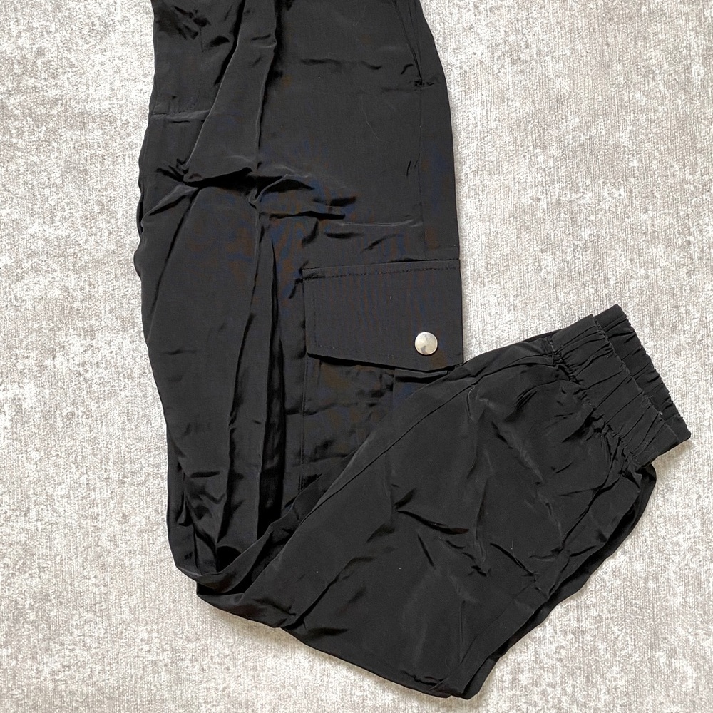 High rise black joggers